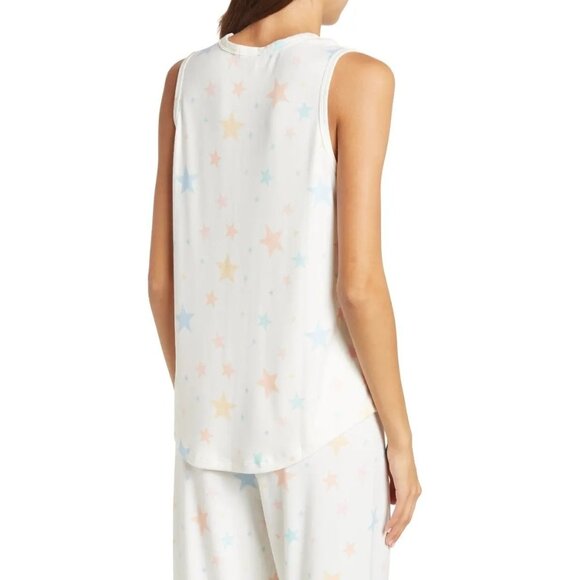PJ Salvage Ivory Star Print Sleeveless Tank Top - Picture 3 of 3